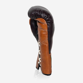 Boxhandschuhe Di Nardo mit Schnürsenkel 14 Oz Burgunder-Cognac-Combat Arena