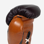 Boxhandschuhe Di Nardo mit Schnürsenkel 14 Oz Burgunder-Cognac-Combat Arena