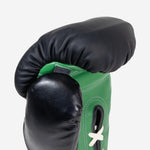 Guantoni Di Nardo con lacci 14 Oz Nero-verde-Combat Arena