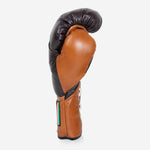 Boxhandschuhe Di Nardo mit Schnürsenkel 16 Oz Burgund-Cognac-Combat Arena