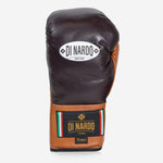Boxhandschuhe Di Nardo mit Schnürsenkel 16 Oz Burgund-Cognac-Combat Arena