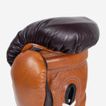 Boxhandschuhe Di Nardo mit Schnürsenkel 16 Oz Burgund-Cognac-Combat Arena