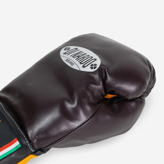 Boxhandschuhe Di Nardo mit Schnürsenkel 16 Oz Burgund-gelb-Combat Arena
