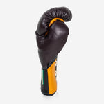 Boxhandschuhe Di Nardo mit Schnürsenkel 16 Oz Burgund-gelb-Combat Arena
