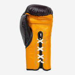 Boxhandschuhe Di Nardo mit Schnürsenkel 16 Oz Burgund-gelb-Combat Arena