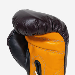 Boxhandschuhe Di Nardo mit Schnürsenkel 16 Oz Burgund-gelb-Combat Arena