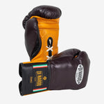 Boxhandschuhe Di Nardo mit Schnürsenkel 16 Oz Burgund-gelb-Combat Arena
