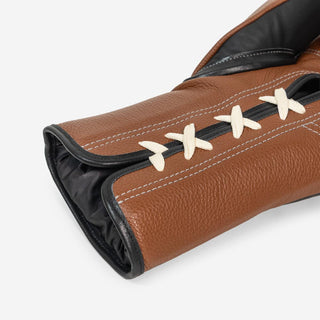 Boxhandschuhe Di Nardo mit Schnürsenkel 18 Oz Schwarz-braun-Combat Arena