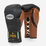 Boxhandschuhe Di Nardo mit Schnürsenkel 18 Oz Schwarz-braun-Combat Arena