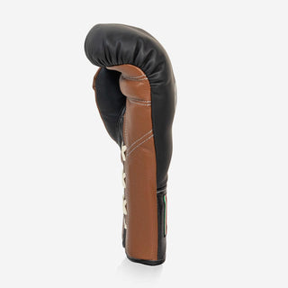 Boxhandschuhe Di Nardo mit Schnürsenkel 18 Oz Schwarz-braun-Combat Arena