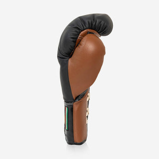 Boxhandschuhe Di Nardo mit Schnürsenkel 18 Oz Schwarz-braun-Combat Arena