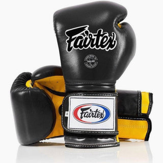 Boxhandschuhe Fairtex Mexican Stil BGV9 Schwarz-Gelb 