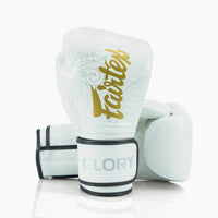 Boxhandschuhe Fairtex x Glory BGVG3 Weiß-Gold-Combat Arena