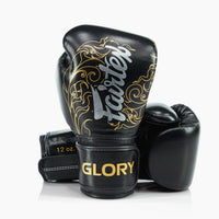 Boxhandschuhe Fairtex x Glory BGVG3 Schwarz-Gold-Combat Arena