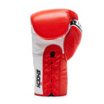 Boxhandschuhe Leone Shock Pro mit Schnürsenkeln GN057L Rot 