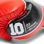 Boxhandschuhe Leone Shock Pro mit Schnürsenkeln GN057L Rot 