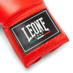 Boxhandschuhe Leone Shock Pro mit Schnürsenkeln GN057L Rot 