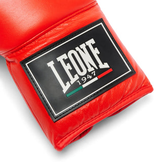 Boxhandschuhe Leone Shock Pro mit Schnürsenkeln GN057L Rot 