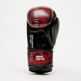 Boxhandschuhe Leone Urban Fighter GN335 Rot-Schwarz Camouflage-Combat Arena