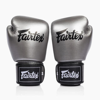 Muay Thai Handschuhe Fairtex BGV1C-Plus Gun Metallic-Combat Arena