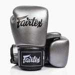 Muay Thai Handschuhe Fairtex BGV1C-Plus Gun Metallic-Combat Arena
