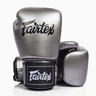 Muay Thai Handschuhe Fairtex BGV1C-Plus Gun Metallic-Combat Arena