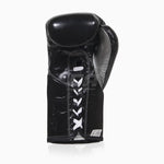 Boxhandschuhe Cleto Reyes Professional CB2 Schwarz-Silber mit Schnürsenkeln