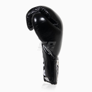 Boxhandschuhe Cleto Reyes Professional CB2 Schwarz-Silber mit Schnürsenkeln