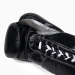 Boxhandschuhe Cleto Reyes Professional CB2 Schwarz-Silber mit Schnürsenkeln