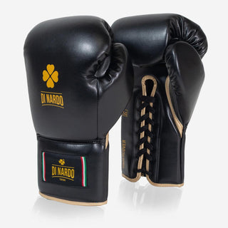 Boxhandschuhe Di Nardo Undercover mit Schnürsenkel Schwarz-Gold 