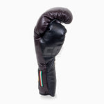 Boxhandschuhe Di Nardo mit Schnürsenkeln Burgund-Schwarz 14 oz 