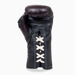 Boxhandschuhe Di Nardo mit Schnürsenkeln Burgund-Schwarz 14 oz 