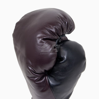Boxhandschuhe Di Nardo mit Schnürsenkeln Burgund-Schwarz 14 oz 
