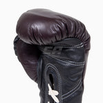 Boxhandschuhe Di Nardo mit Schnürsenkeln Burgund-Schwarz 14 oz 
