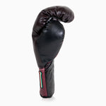 Boxhandschuhe Di Nardo mit Schnürsenkeln Burgunder Schwarz 