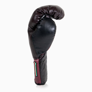 Boxhandschuhe Di Nardo mit Schnürsenkeln Burgunder Schwarz 