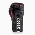 Boxhandschuhe Di Nardo mit Schnürsenkeln Burgunder Schwarz 