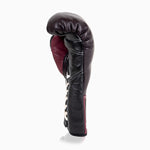 Boxhandschuhe Di Nardo mit Schnürsenkeln Burgunder Schwarz 