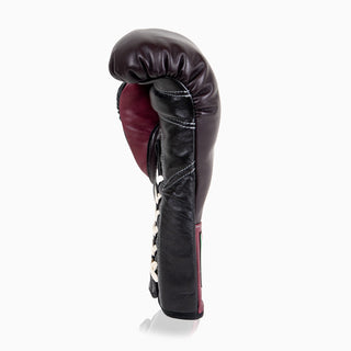 Boxhandschuhe Di Nardo mit Schnürsenkeln Burgunder Schwarz 