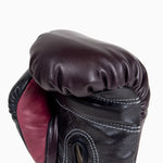 Boxhandschuhe Di Nardo mit Schnürsenkeln Burgunder Schwarz 