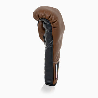 Boxhandschuhe Di Nardo mit Schnürsenkeln Braun Schwarz 10 Oz 