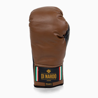 Boxhandschuhe Di Nardo mit Schnürsenkeln Braun Schwarz 10 Oz 