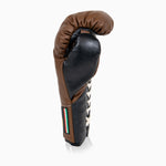 Boxhandschuhe Di Nardo mit Schnürsenkeln Braun Schwarz 10 Oz 