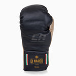 Boxhandschuhe Di Nardo mit Schnürsenkeln Schwarz-Beige 12 oz 