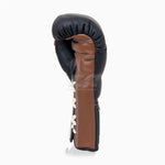Boxhandschuhe Di Nardo mit Schnürsenkeln Schwarz-Braun 16 oz 