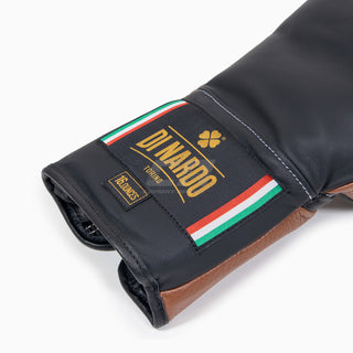 Boxhandschuhe Di Nardo mit Schnürsenkeln Schwarz-Braun 16 oz 