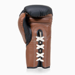 Boxhandschuhe Di Nardo mit Schnürsenkeln Schwarz-Braun 16 oz 