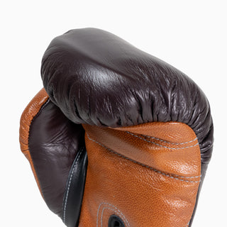 Boxhandschuhe Di Nardo mit Klettverschluss 14 Oz Burgund-Cognac 