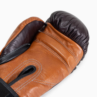 Boxhandschuhe Di Nardo mit Klettverschluss 14 Oz Burgund-Cognac 