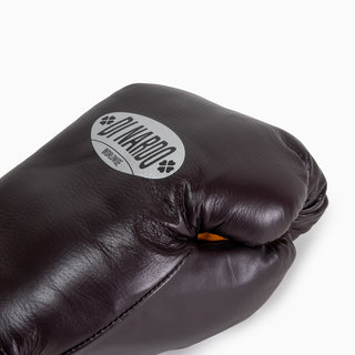 Boxhandschuhe Di Nardo mit Klettverschluss 16 Oz Burgund-gelb-Combat Arena